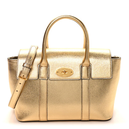 Mulberry Metallic Printed Goatskin Small Bayswater Satchel Gold 1 of 9