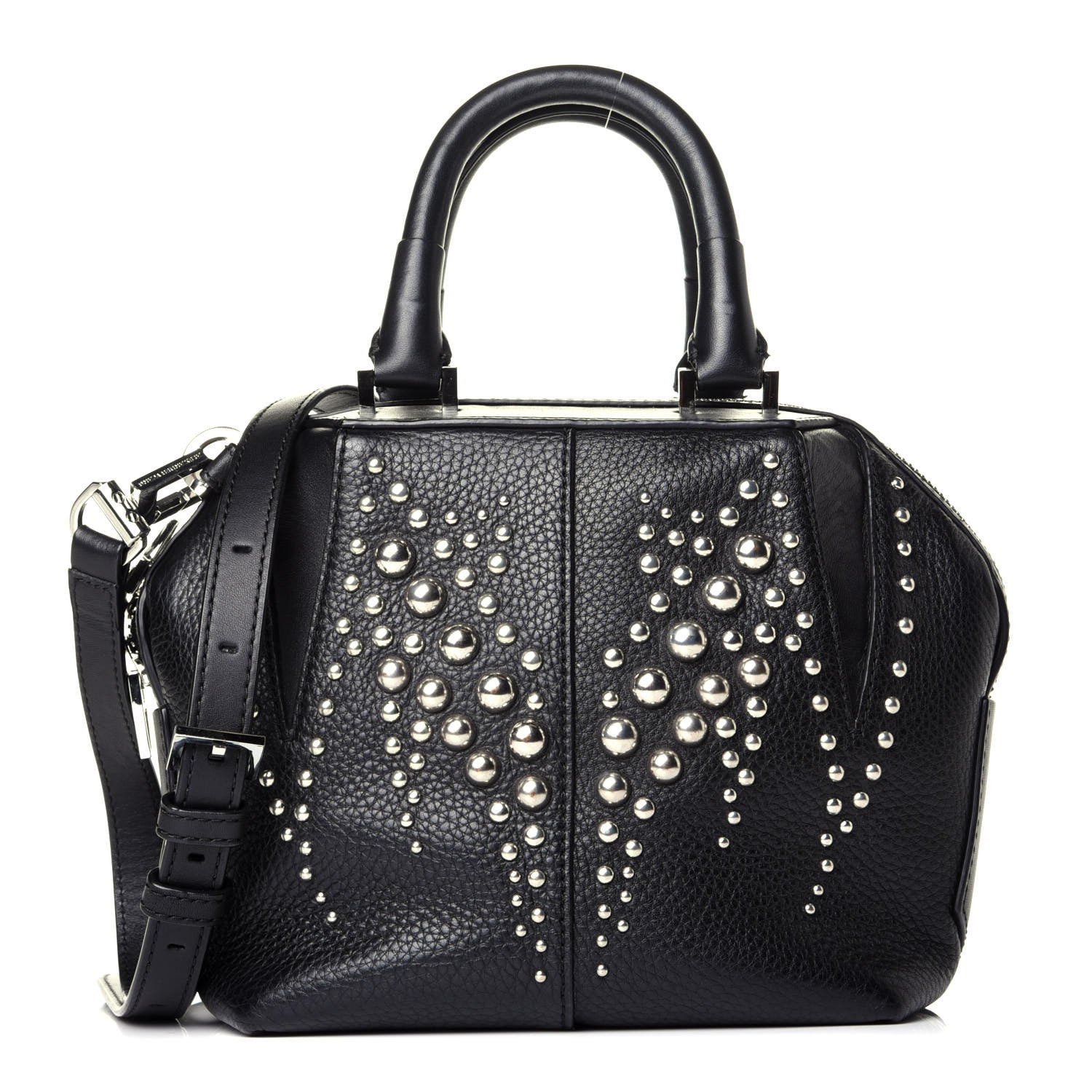 Alexander Wang Pebbled Calfskin Studded Small Emile Black 1 of 8