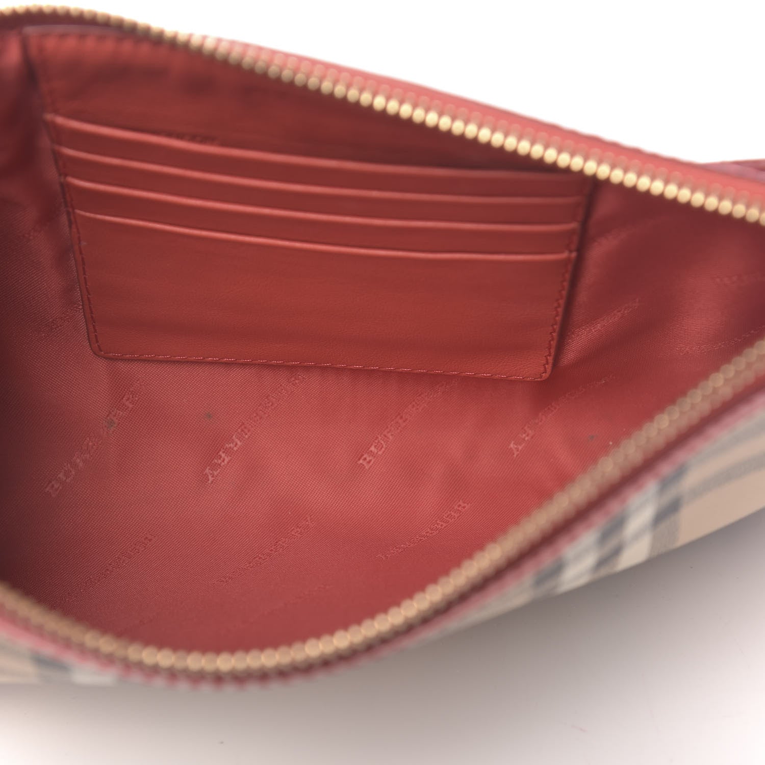 Burberry Haymarket Check Small Peyton Crossbody Clutch Bag Red 5 of 12