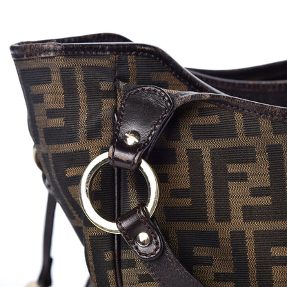 Fendi Zucca Small Chef Shopping Tote Tobacco Moro 20 of 24