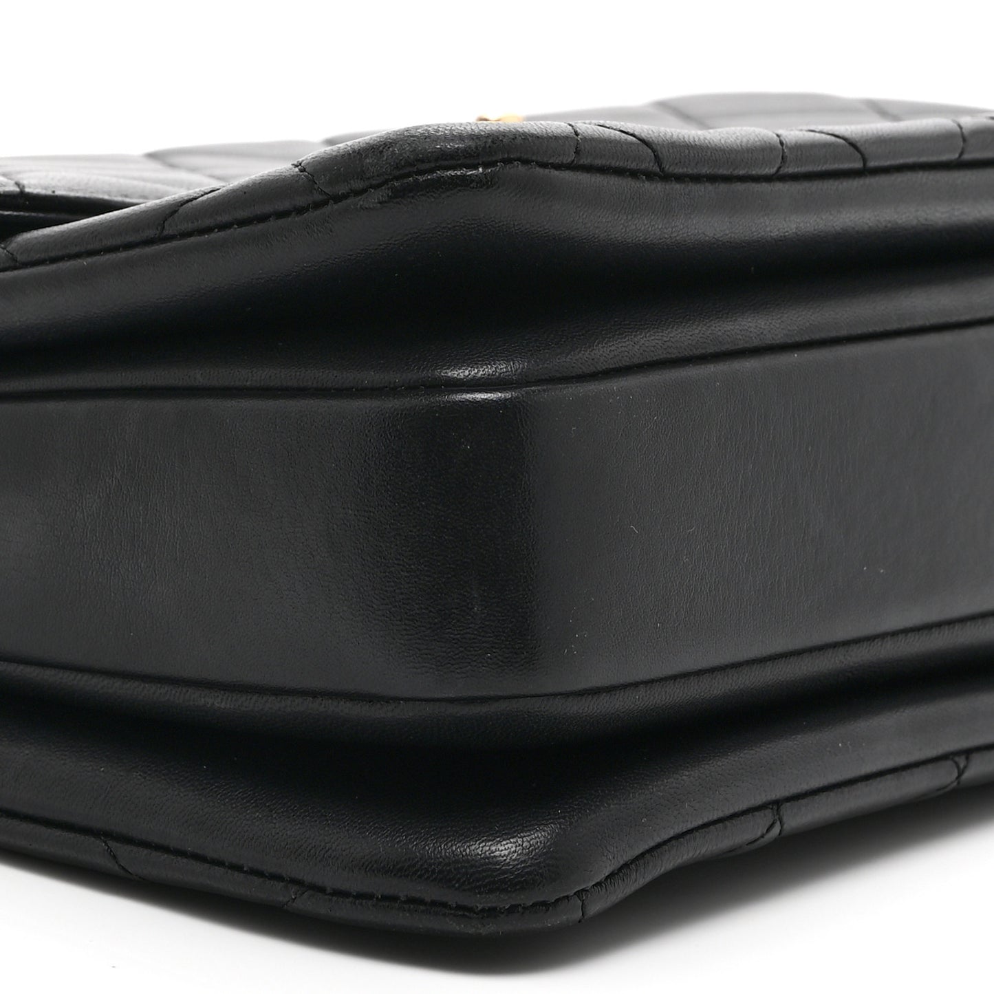 Lambskin Quilted Medium Trendy CC Flap Dual Handle Bag Black