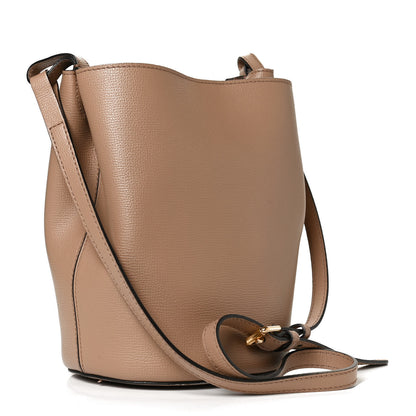 Burberry Calfskin Small Lorne Bucket Crossbody Natural 2 of 10