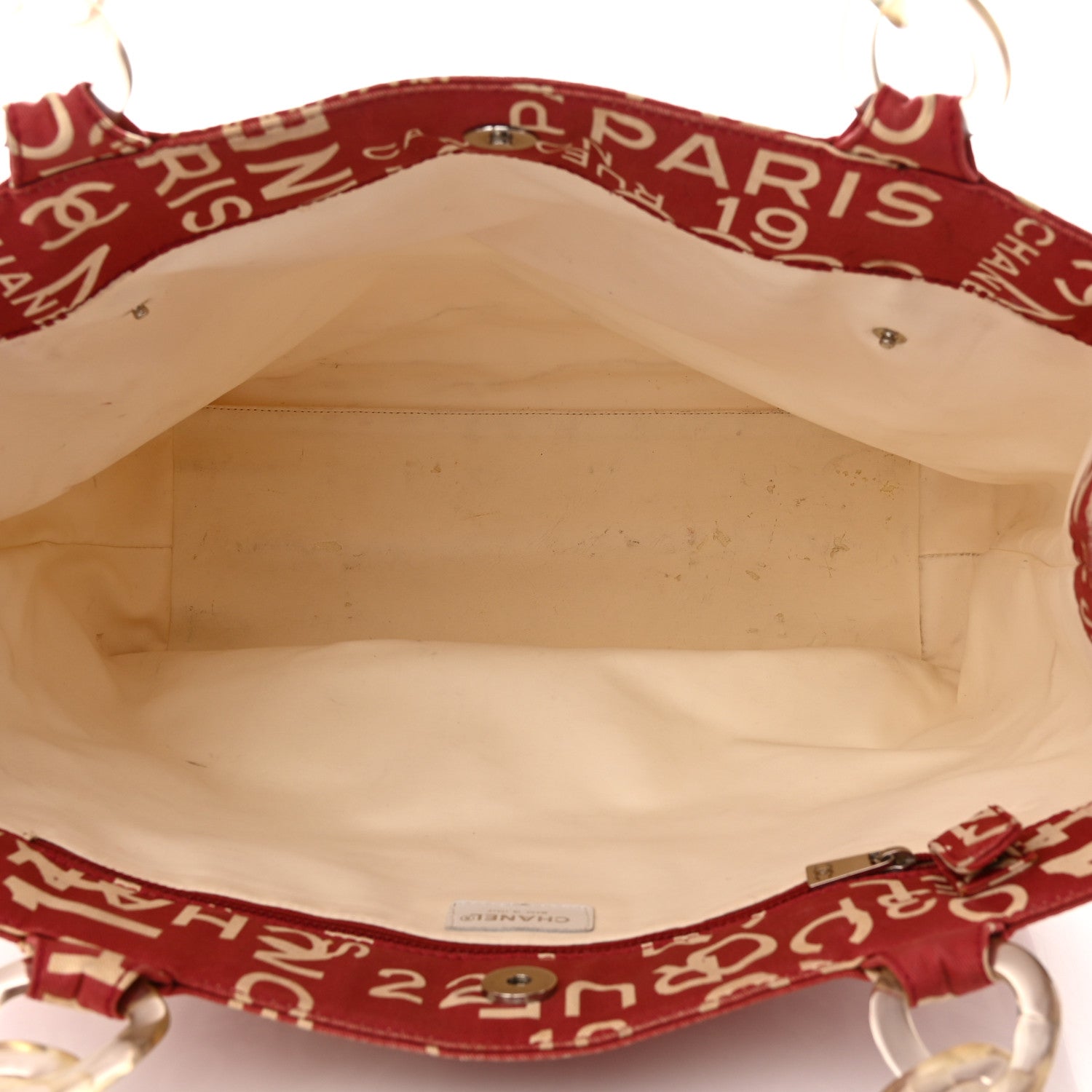 Chanel Canvas 31 Rue Cambon Beach Tote Red 6 of 14