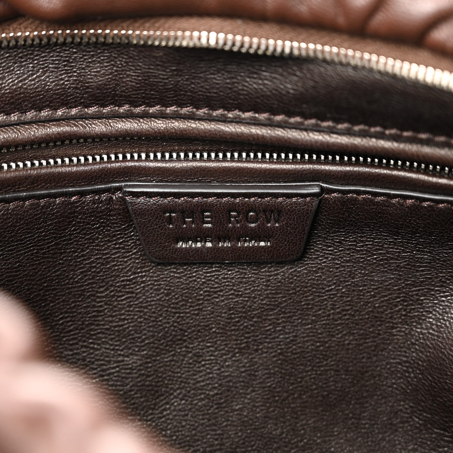The Row Nappa XL Bourse Bag Brown Melange 6 of 9