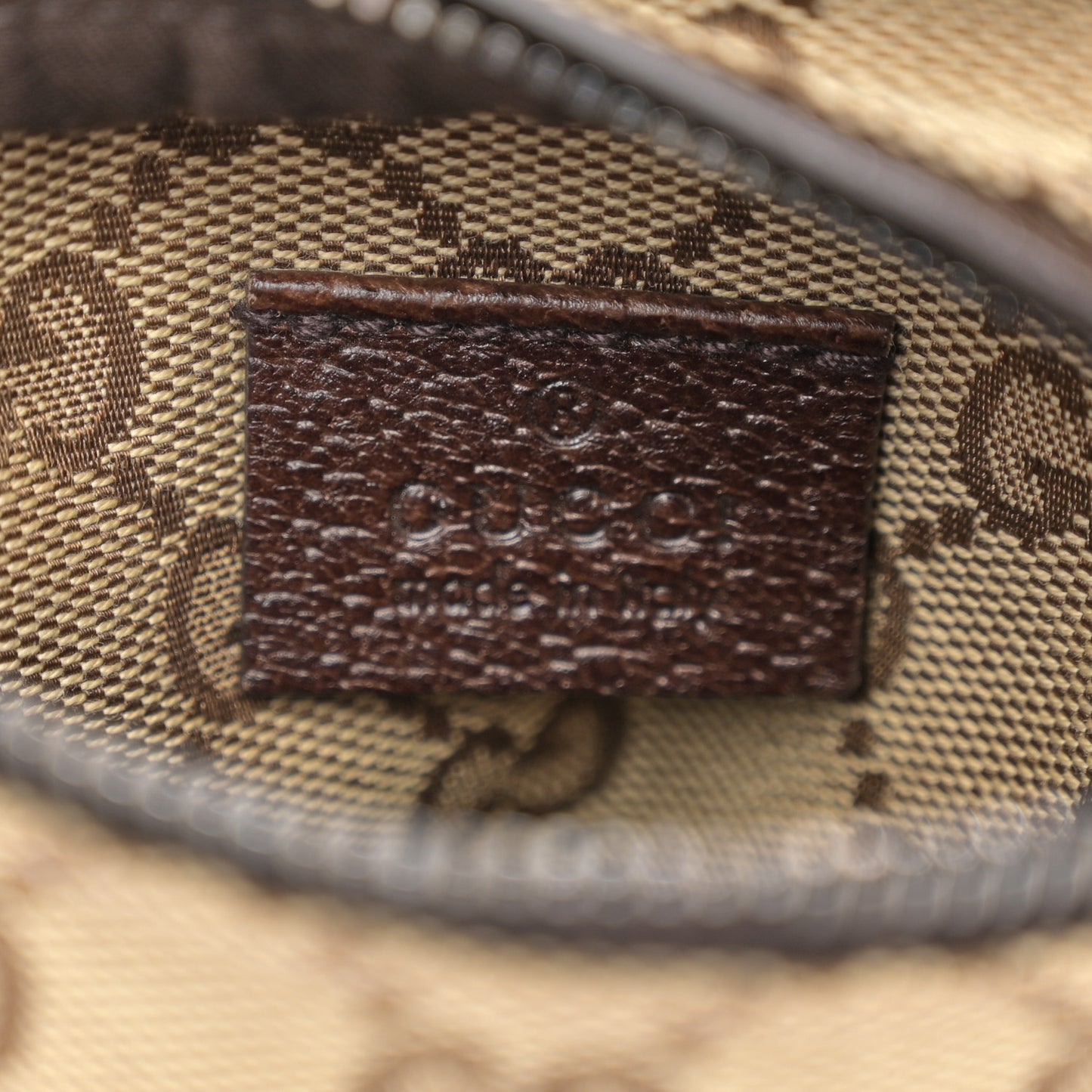 Monogram Web Belt Bag Dark Brown