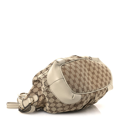 Gucci Monogram Margaux Calfskin Medium Sukey Top Handle Bag Beige Ebony Mystic White 4 of 12