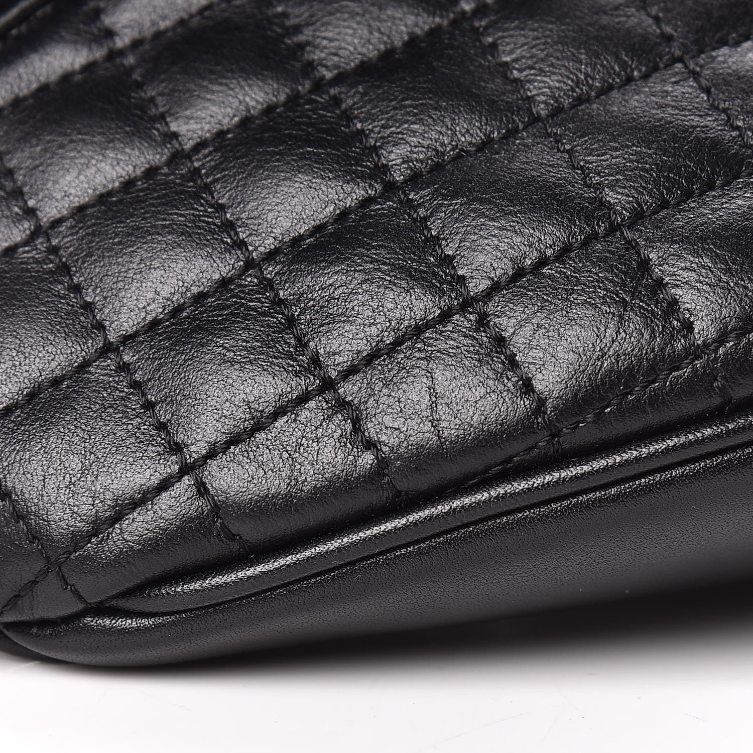 Celine Calfskin Quilted C Charm Belt Bag Black 9 of 10