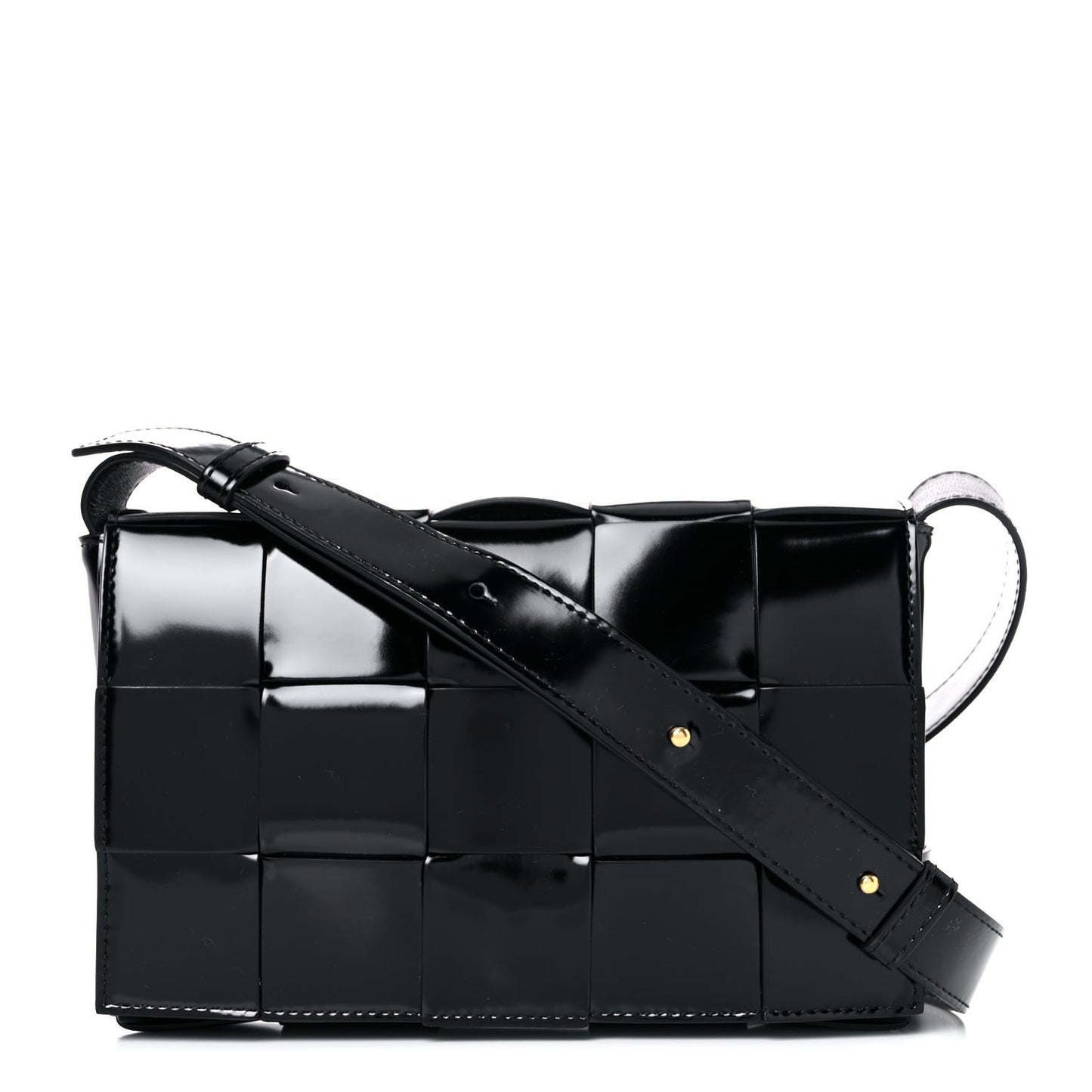 Spazzolato Maxi Intrecciato Cassette Crossbody Bag Black