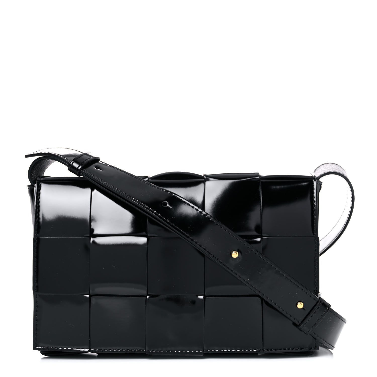 Bottega Veneta Spazzolato Maxi Intrecciato Cassette Crossbody Bag Black 1 of 14