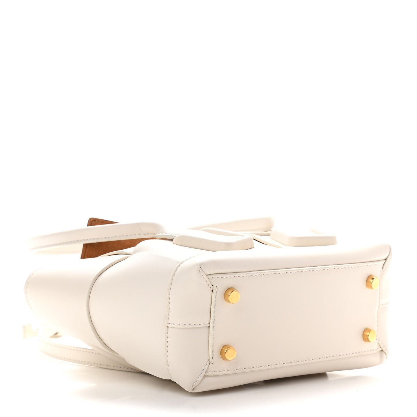 French Calfskin Maxi Intrecciato Mini Arco Bianco