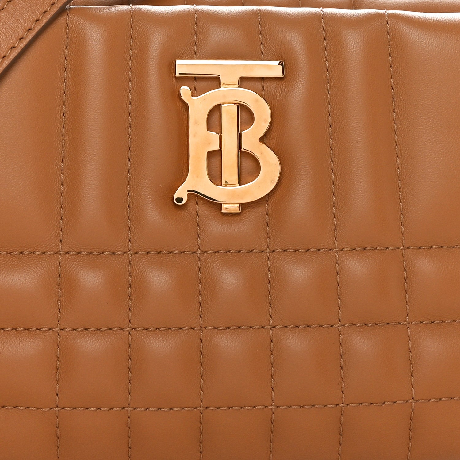 Burberry Lambskin Quilted Small Soft Lola Bag Maple Brown 8 of 10