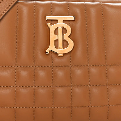 Burberry Lambskin Quilted Small Soft Lola Bag Maple Brown 8 of 10