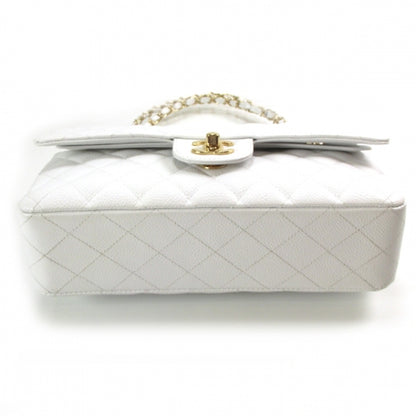 Chanel Caviar Quilted Medium Double Flap White 4 of 12