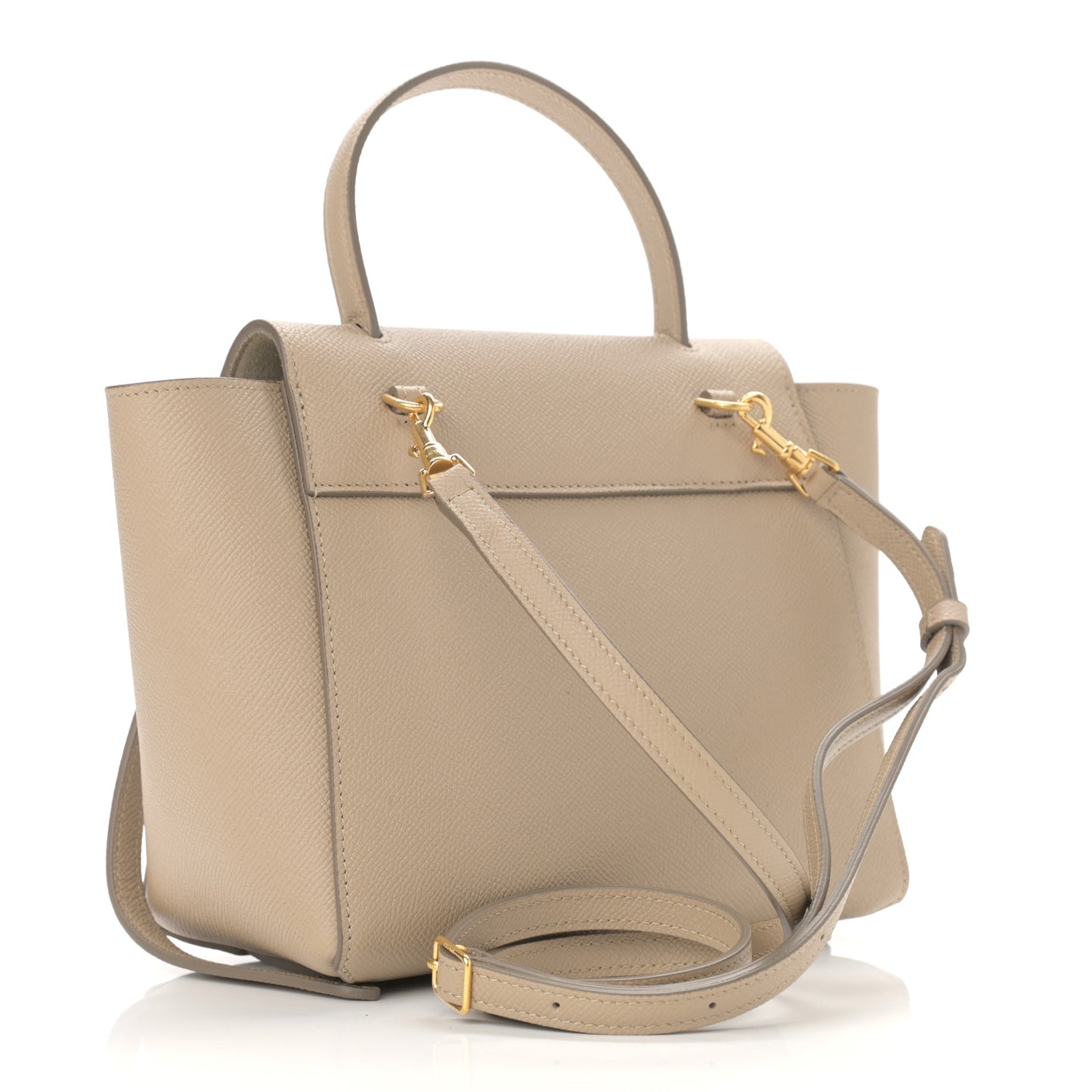 Grained Calfskin Nano Belt Bag Light Taupe