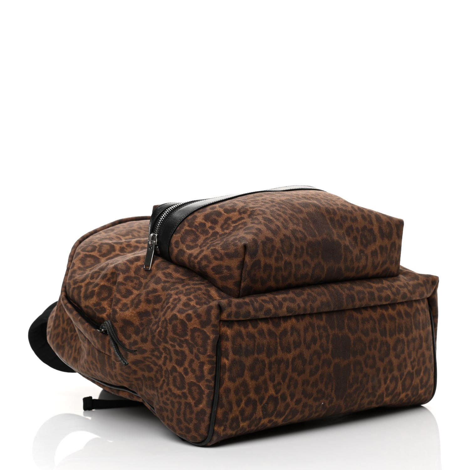 Saint Laurent Printed Canvas Leopard Classic Hunting Backpack Brown 6 of 21