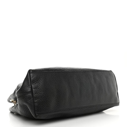 Gucci Pebbled Calfskin Medium Soho Chain Shoulder Bag Black 4 of 10