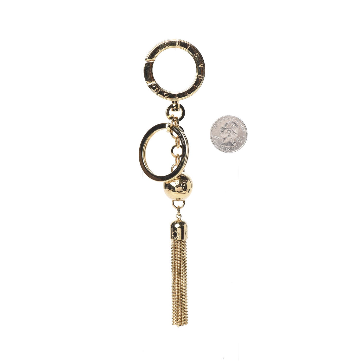 Louis Vuitton Goldtone Swing Key Holder and Bag Charm 2 of 2