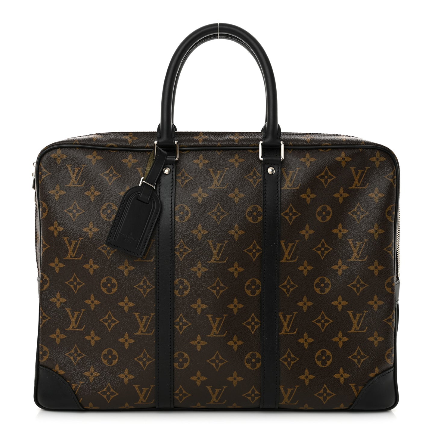 Monogram Macassar Porte Documents Voyage Soft Briefcase