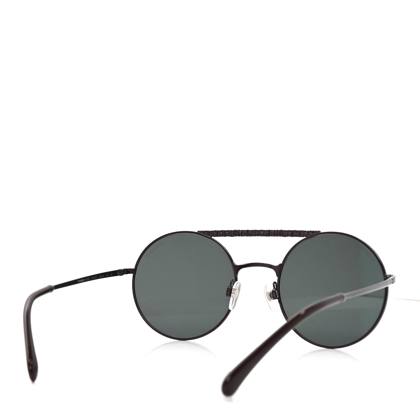 Metal Winter Round Sunglasses 4232 Bordeaux