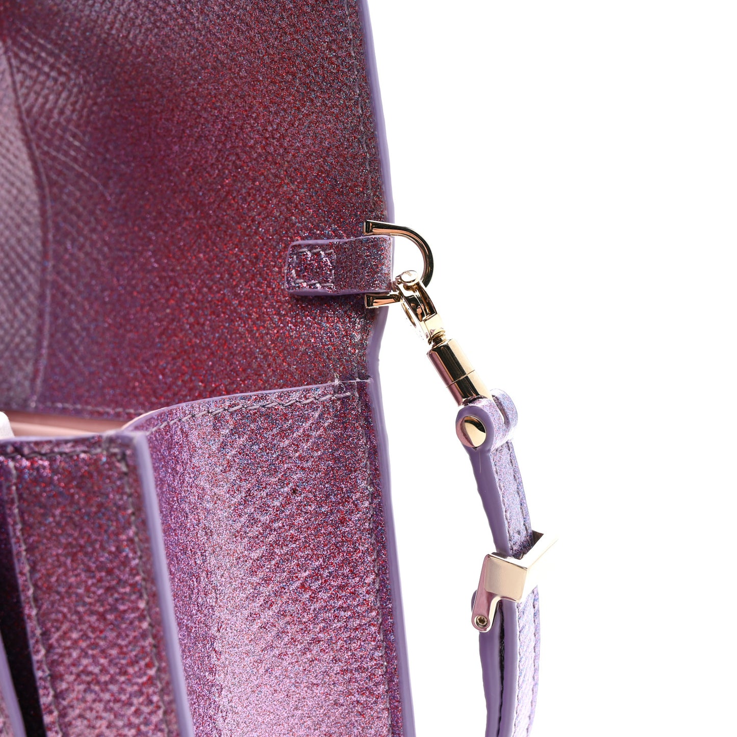 Metallic Karung Serpenti Forever Shoulder Bag Sheer  Amethyst