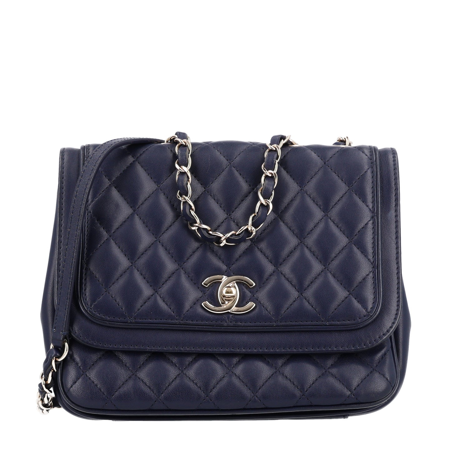 Lambskin Quilted Medium Lovely Day Flap Blue