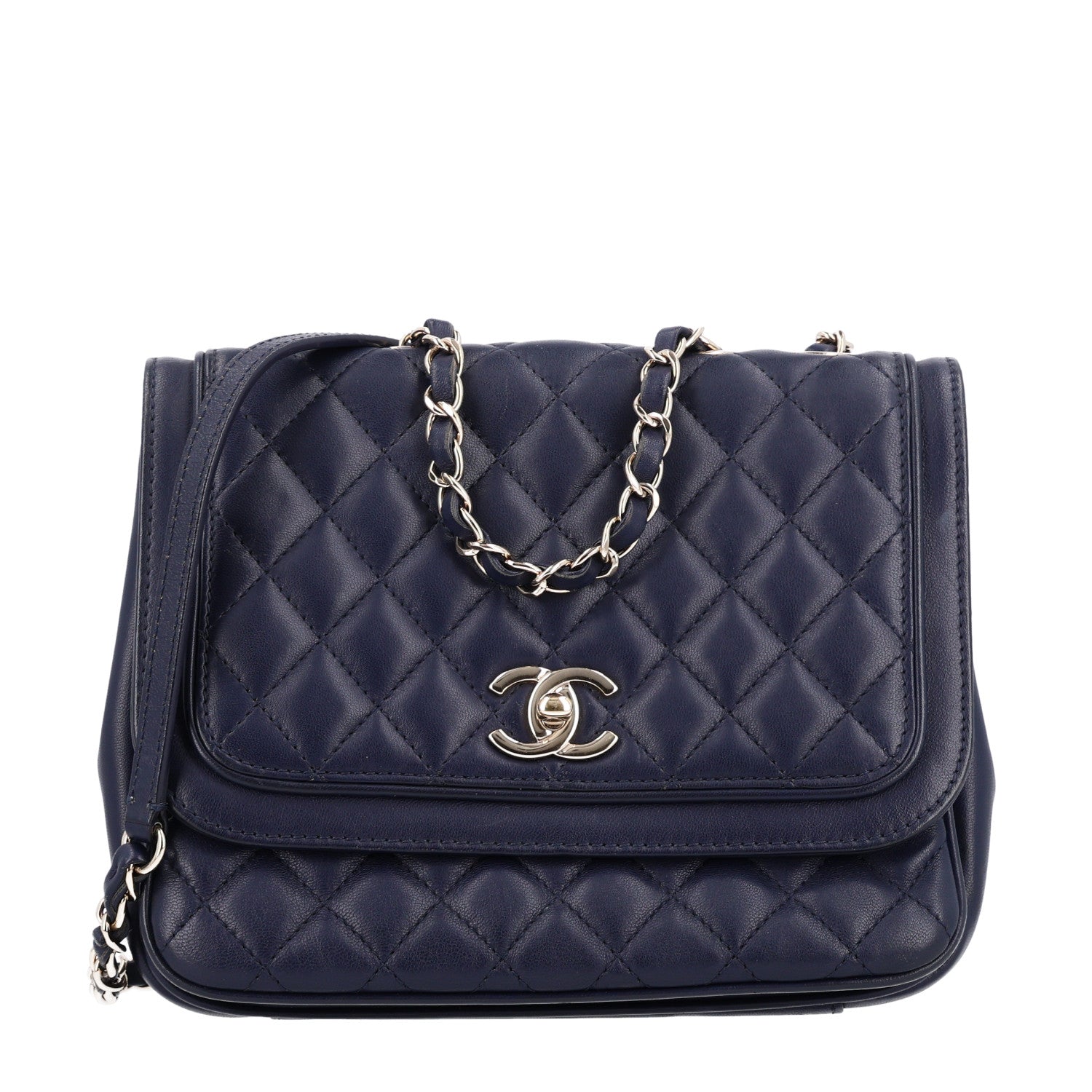 Chanel Lambskin Quilted Medium Lovely Day Flap Blue 1 of 10