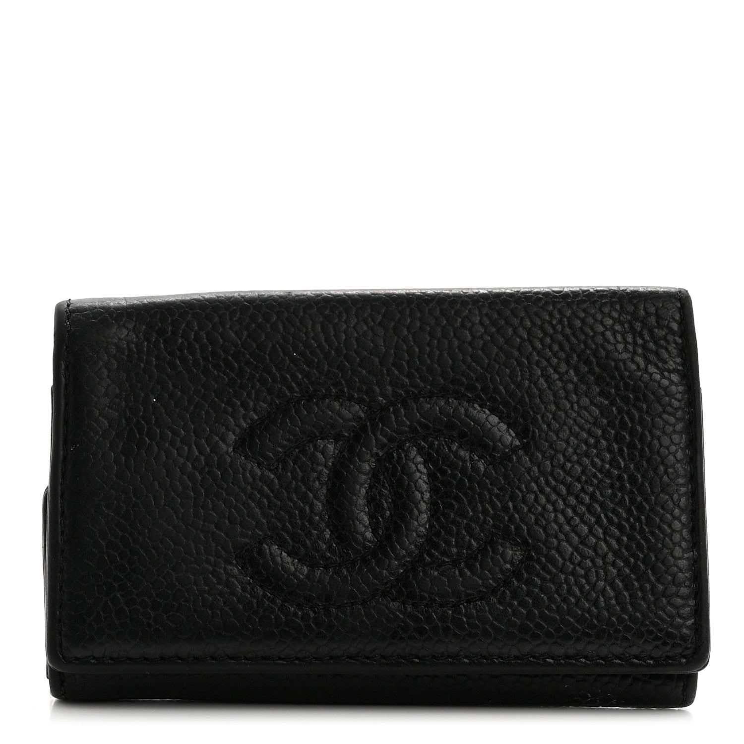 Chanel Caviar Timeless CC 6 Key Holder Case Black 1 of 13