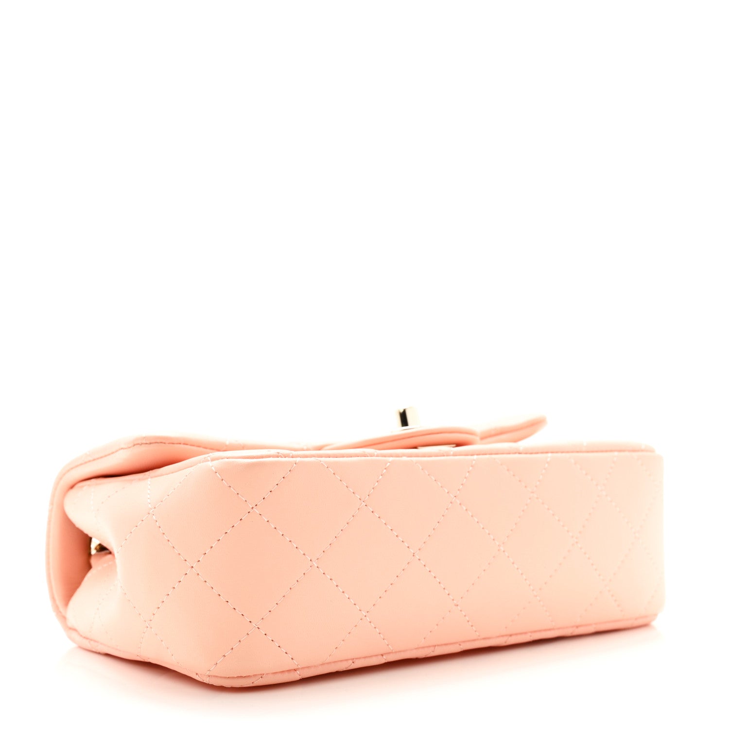 Chanel Lambskin Quilted Mini Rectangular Flap Light Pink 4 of 13