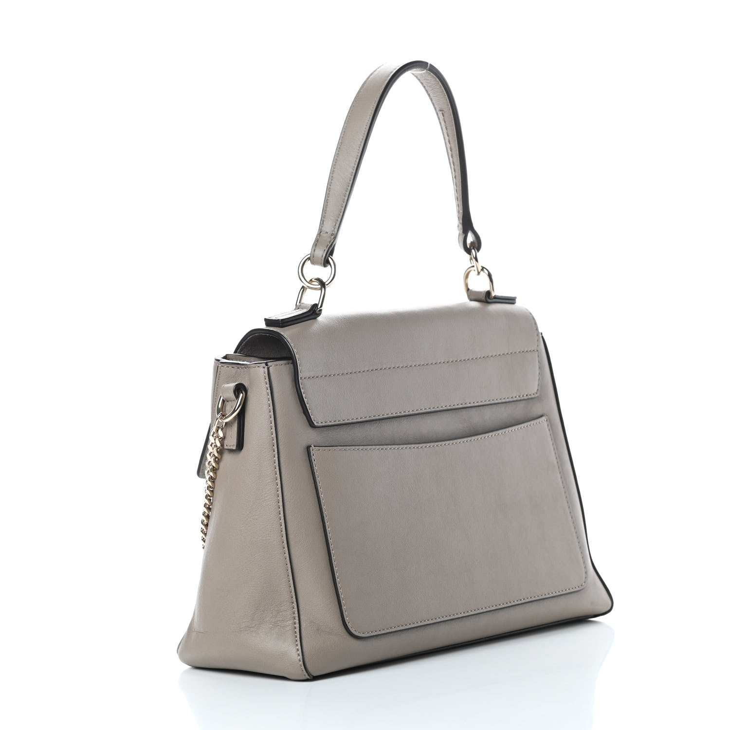 Chloe Calfskin Small Faye Day Shoulder Bag Motty Grey 3 of 13