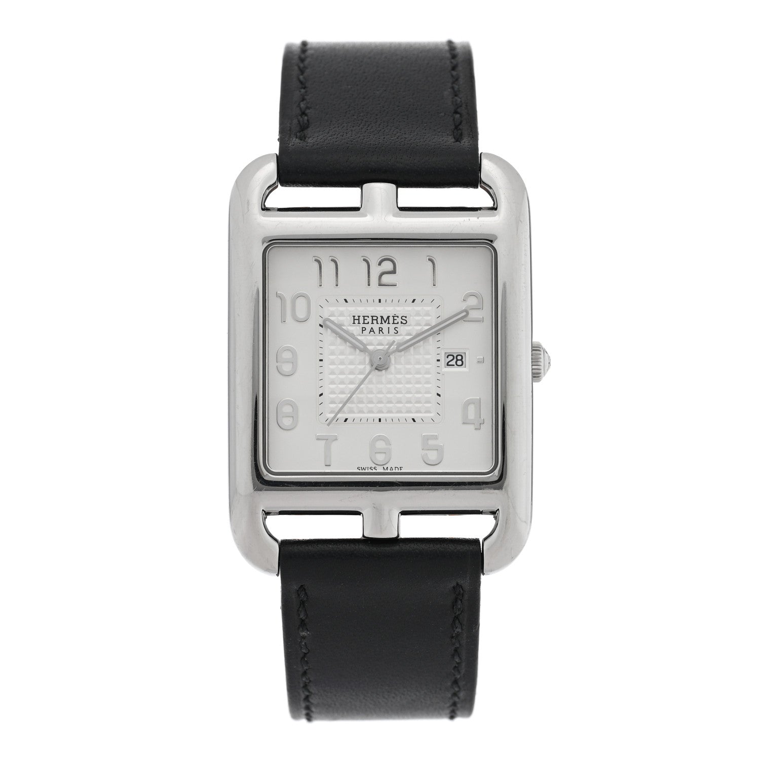 Hermes Stainless Steel Barenia 29mm Cape Cod Quartz Watch Noir 1 of 5
