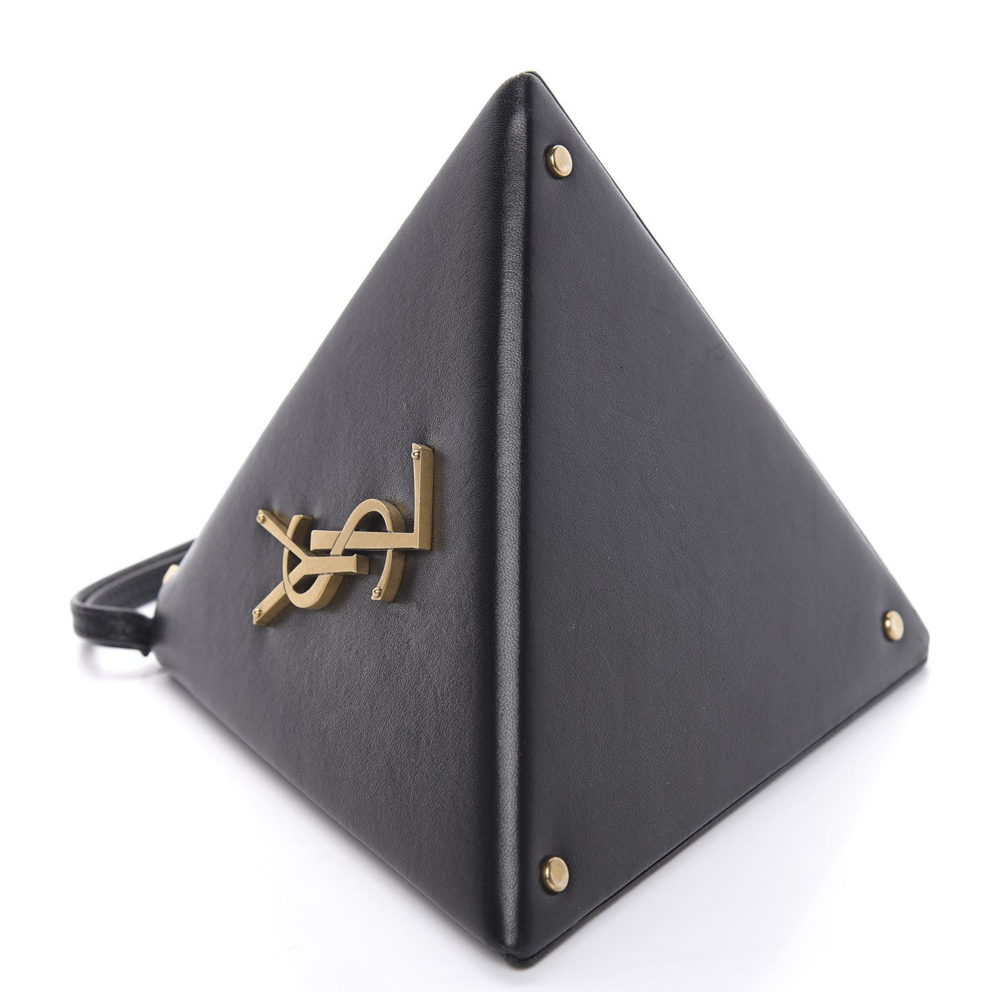 Lambskin Pyramid Clutch Black
