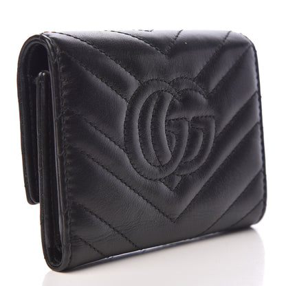 Gucci Calfskin Matelasse GG Marmont Wallet Black 3 of 10