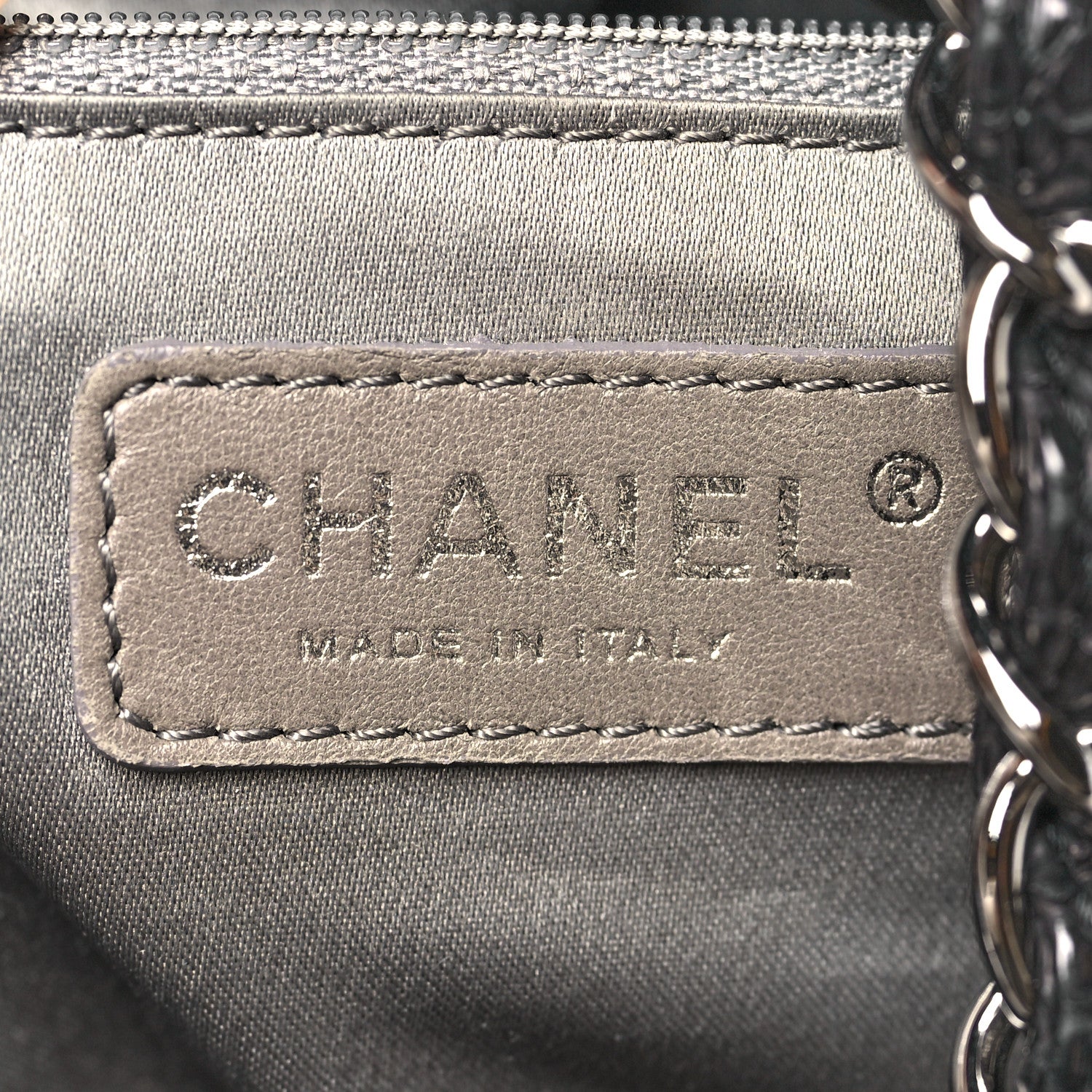 Chanel Snakeskin Rock and Chain Hobo Black 6 of 10