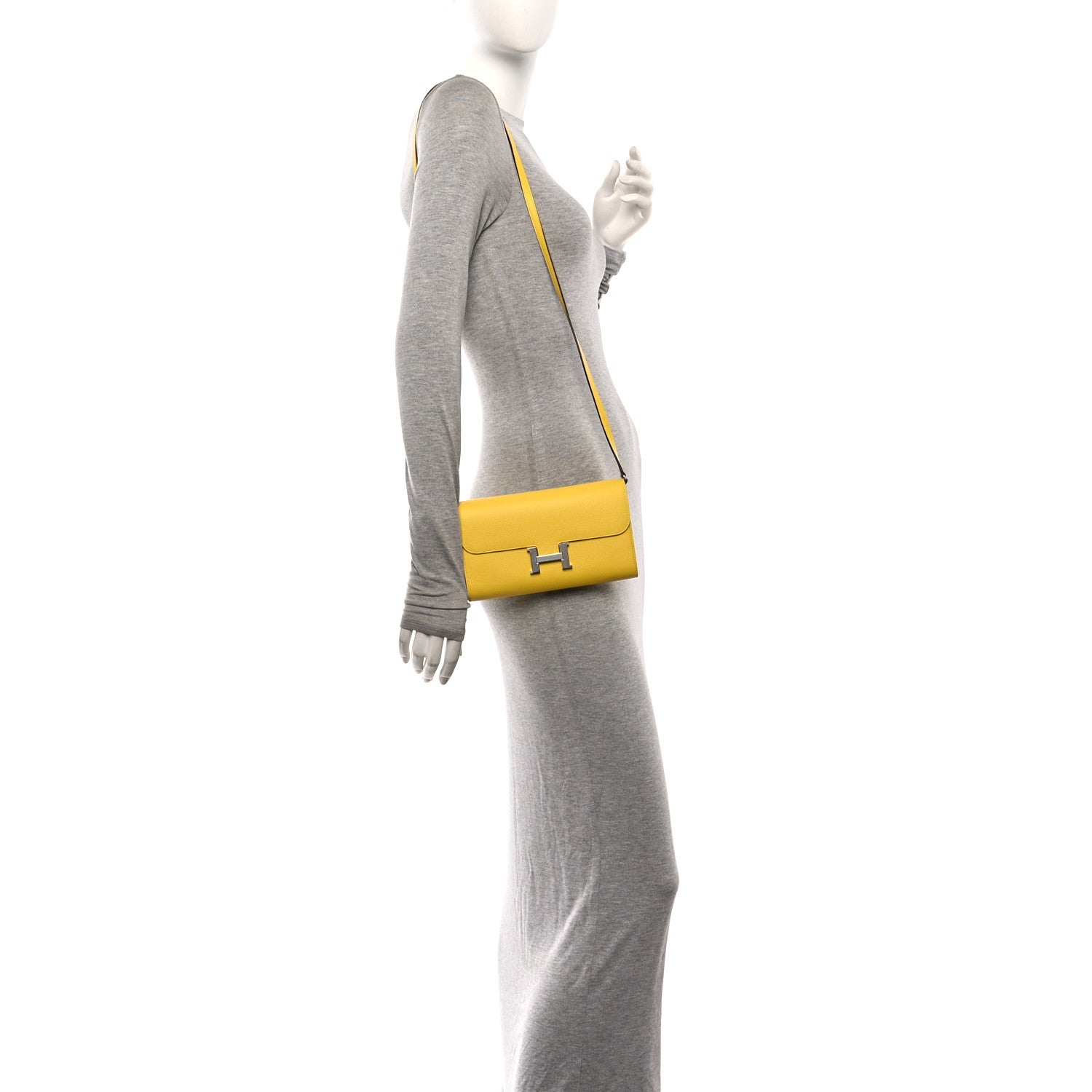 Hermes Epsom Constance Long Wallet To Go Jaune de Naples 2 of 10