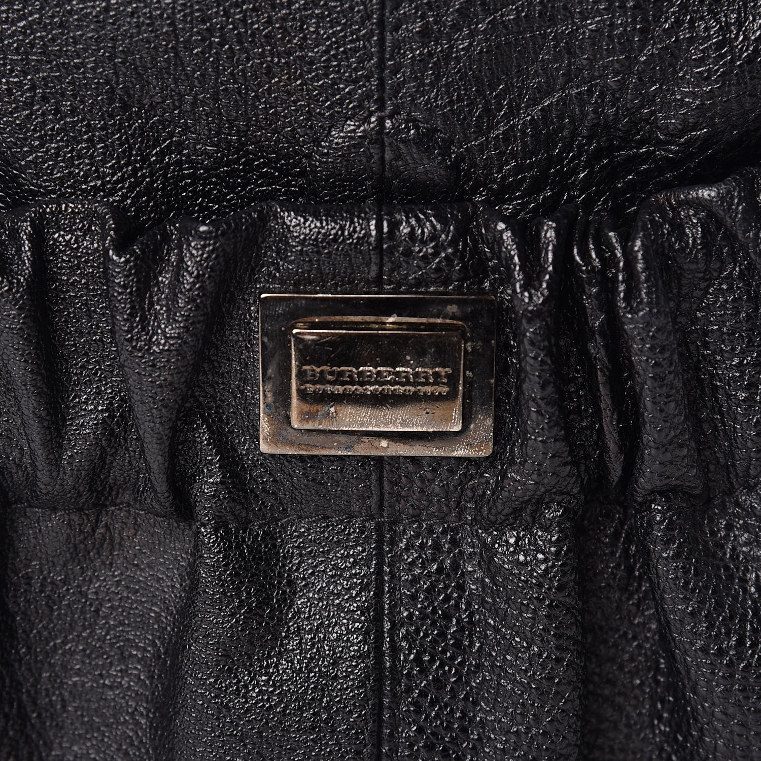 Burberry Calfskin Hobo Black 10 of 13