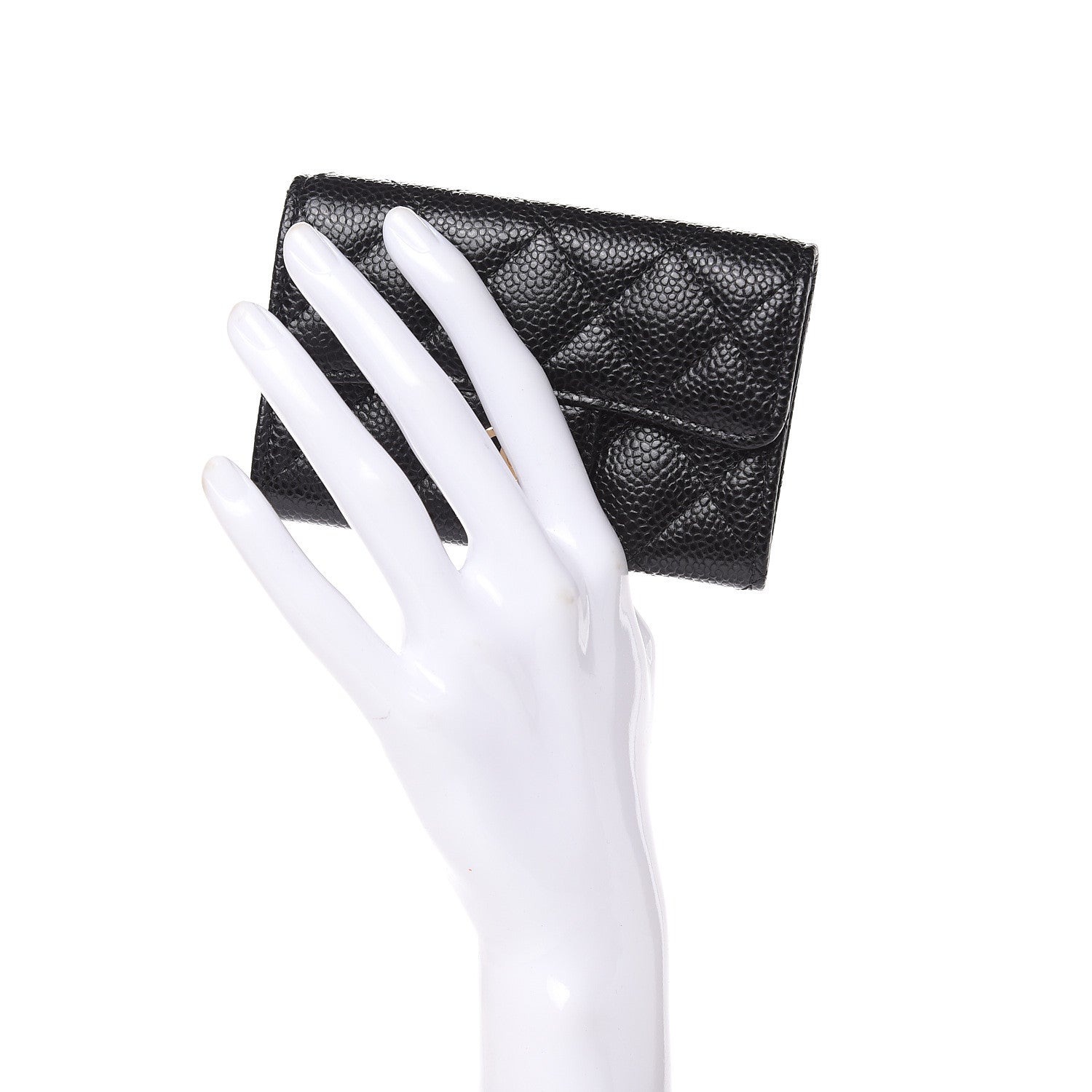 Chanel Caviar Quilted Flap Card Holder Black 2 of 9
