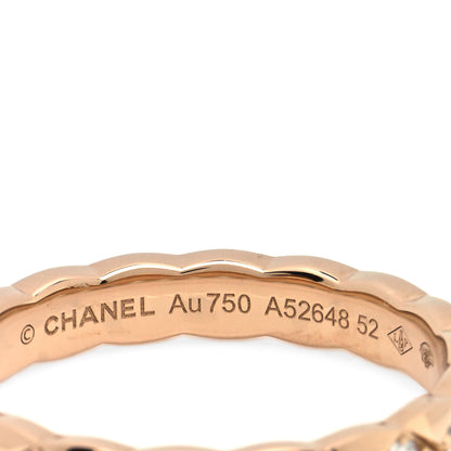 Chanel 18K Beige Gold Diamond Mini Coco Crush Ring 52 6 4 of 5