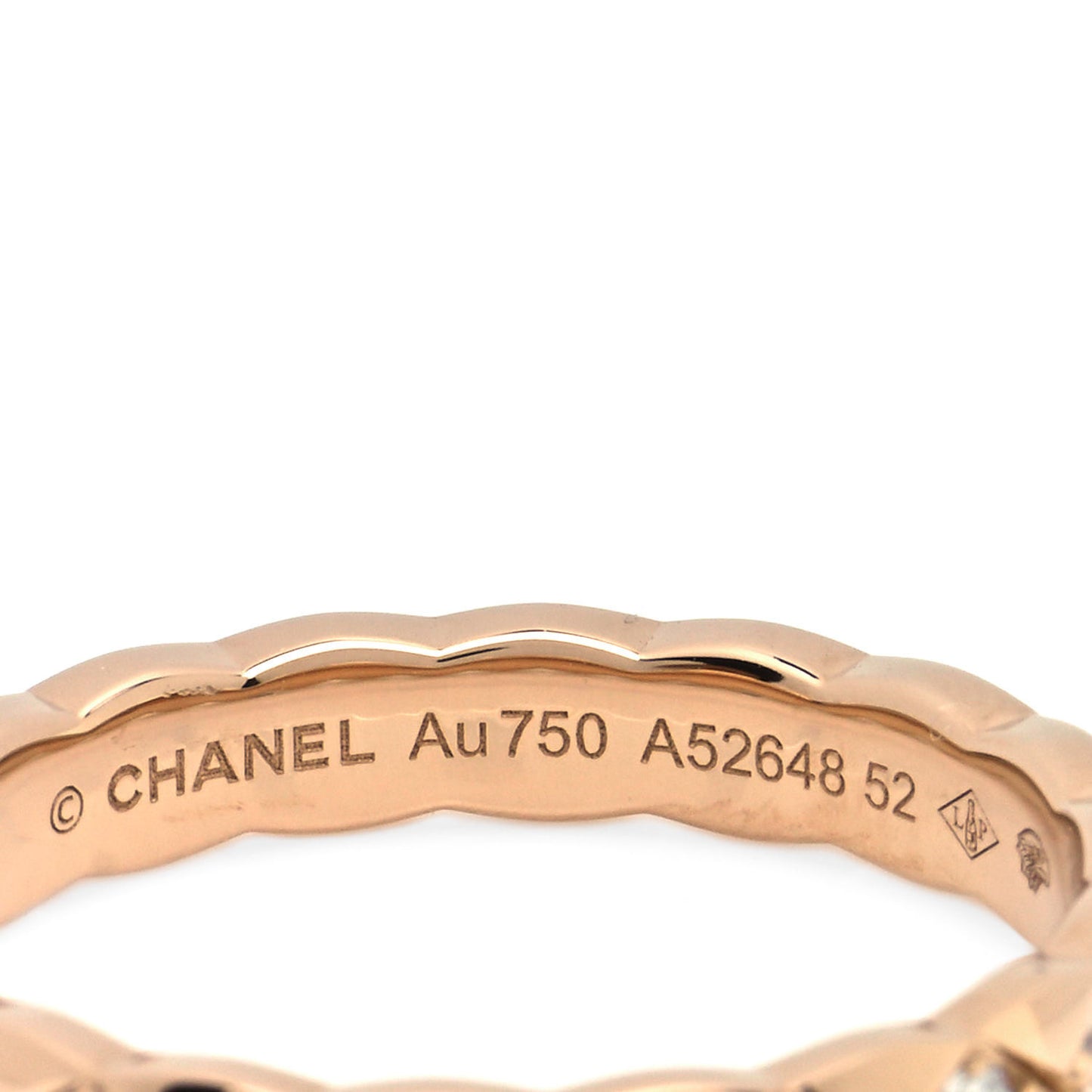 18K Beige Gold Diamond Mini Coco Crush Ring 52 6