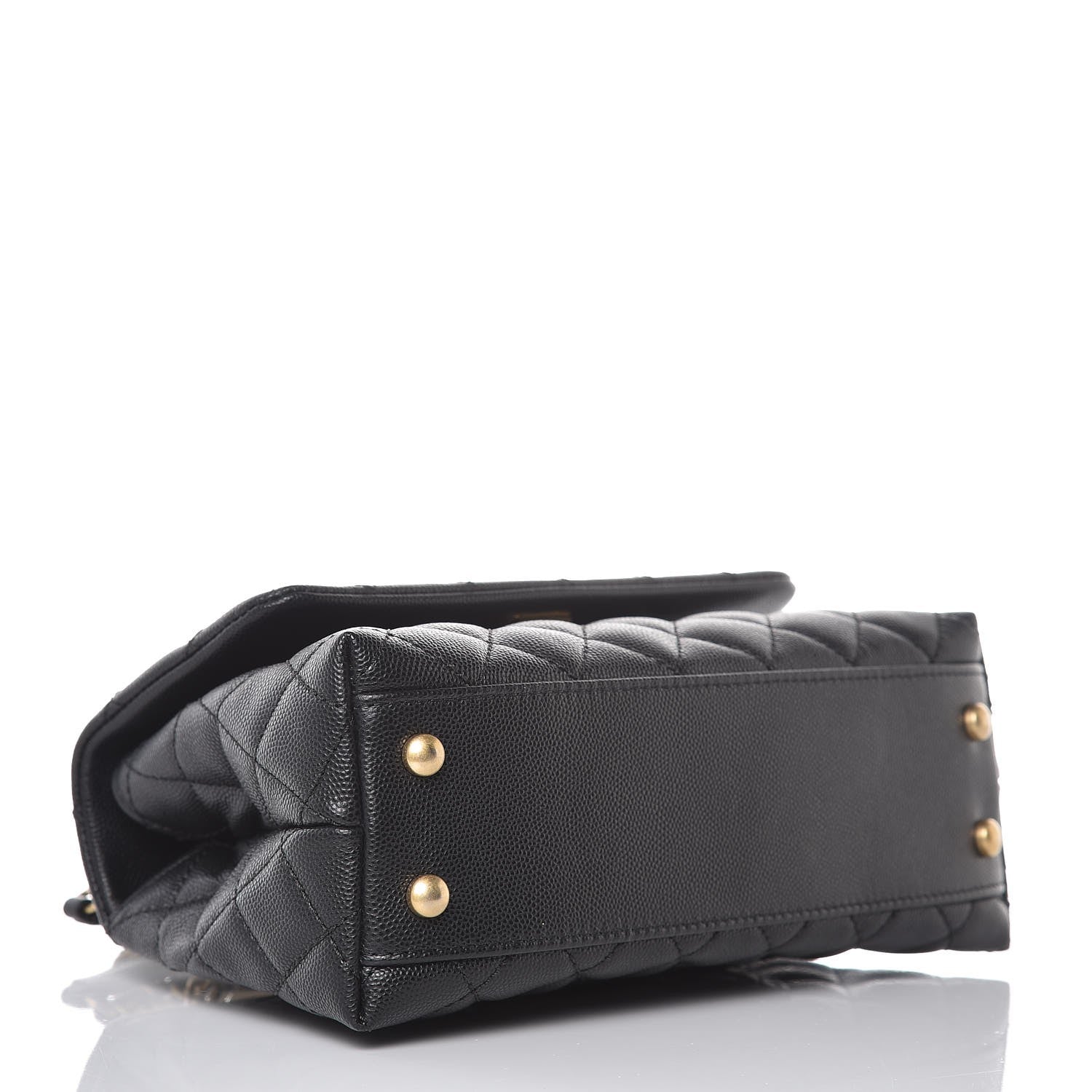 Chanel Caviar Lizard Quilted Mini Coco Handle Flap Black 5 of 10