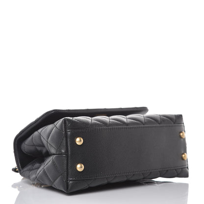 Chanel Caviar Lizard Quilted Mini Coco Handle Flap Black 5 of 10