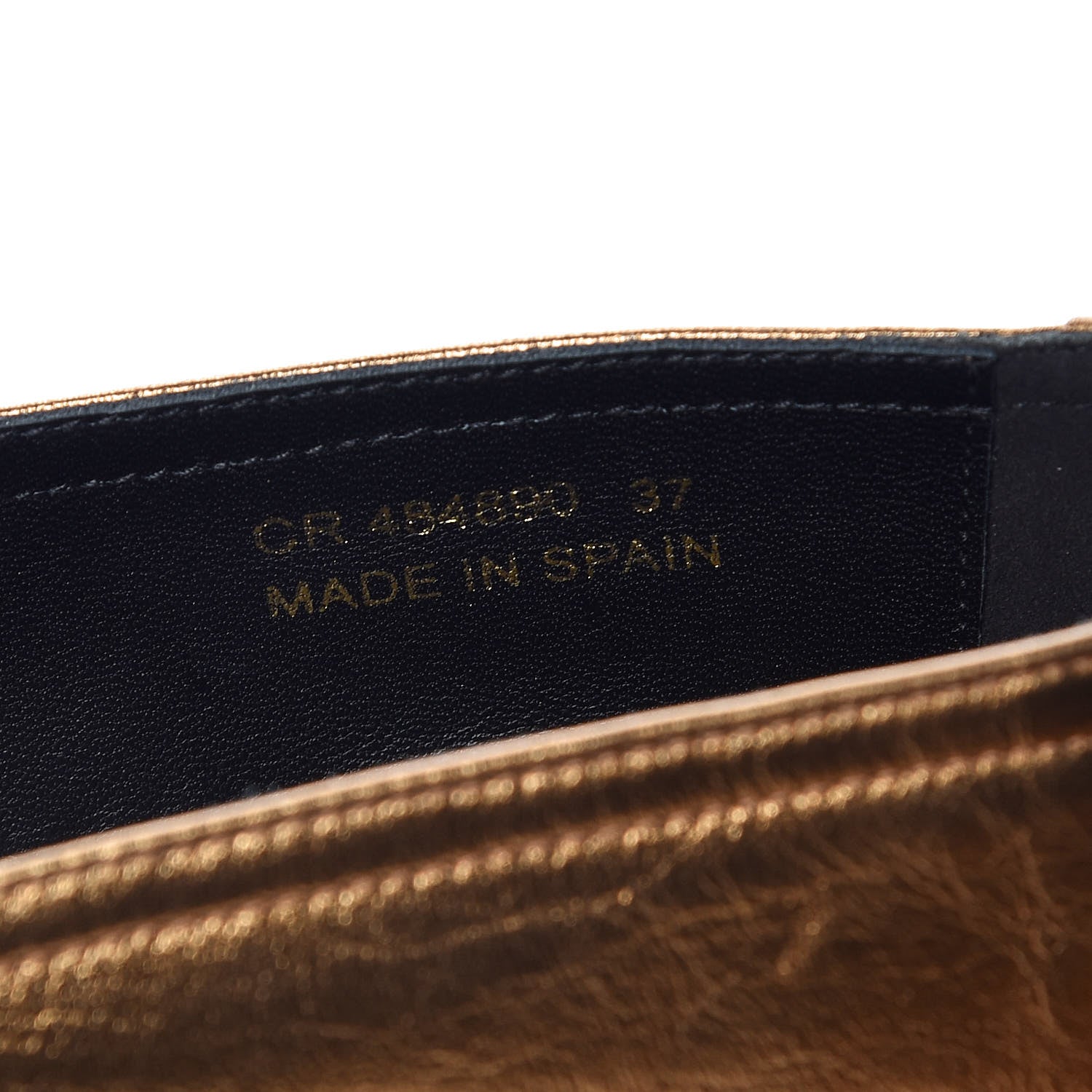 Saint Laurent Metallic Lambskin Monogram Espadrilles 37 Metal Carry 8 of 9