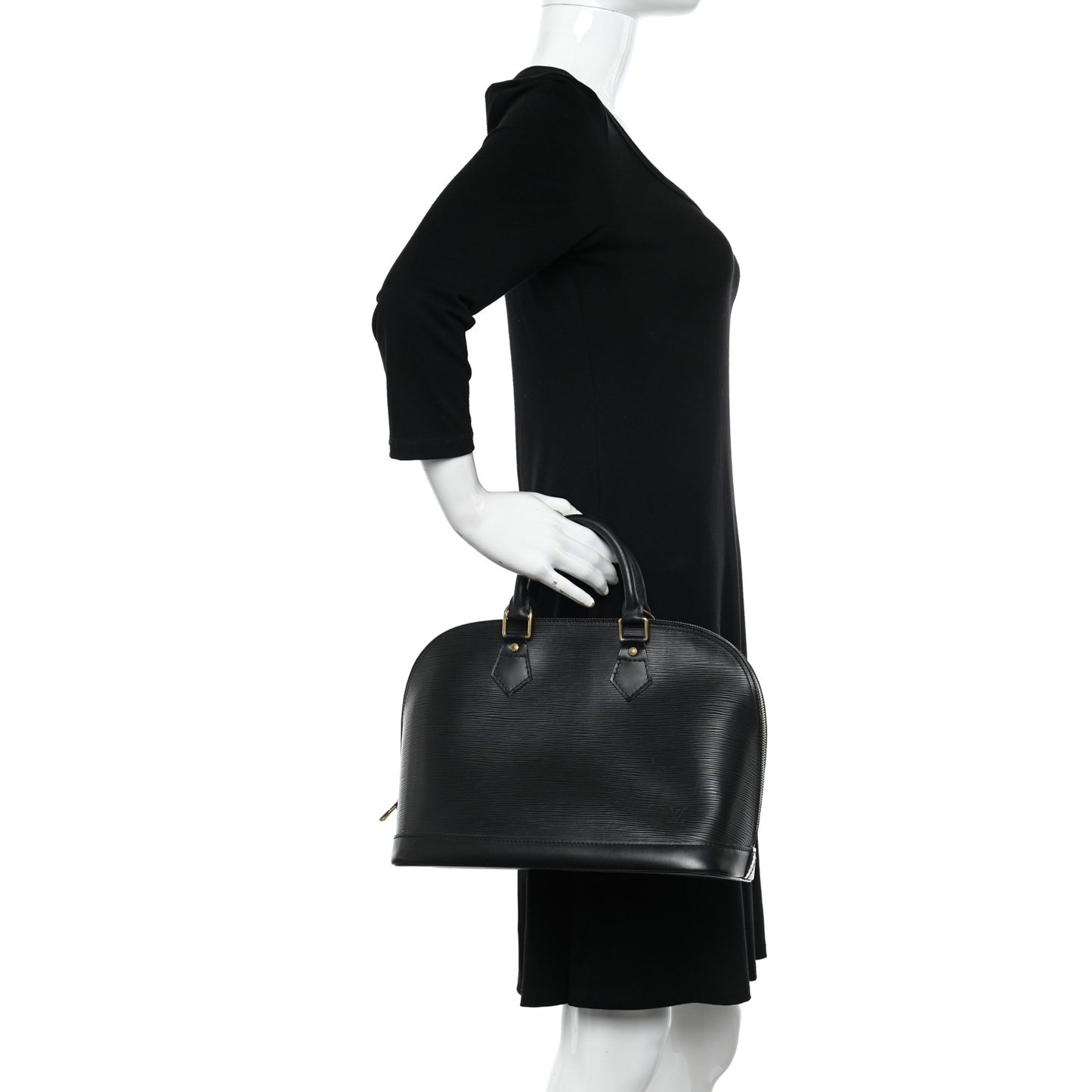LOUIS VUITTON Epi Alma PM Black