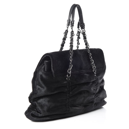 Chanel Pony Hair Sharpei Flap Black 3 of 11