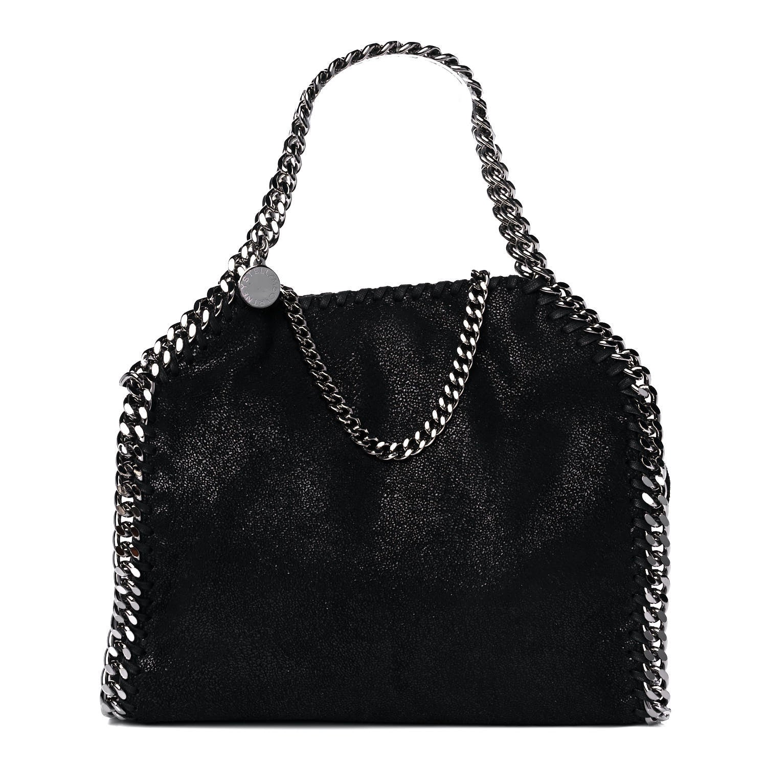 Stella McCartney Shaggy Deer Mini Falabella Fold Over Tote Black 1 of 10