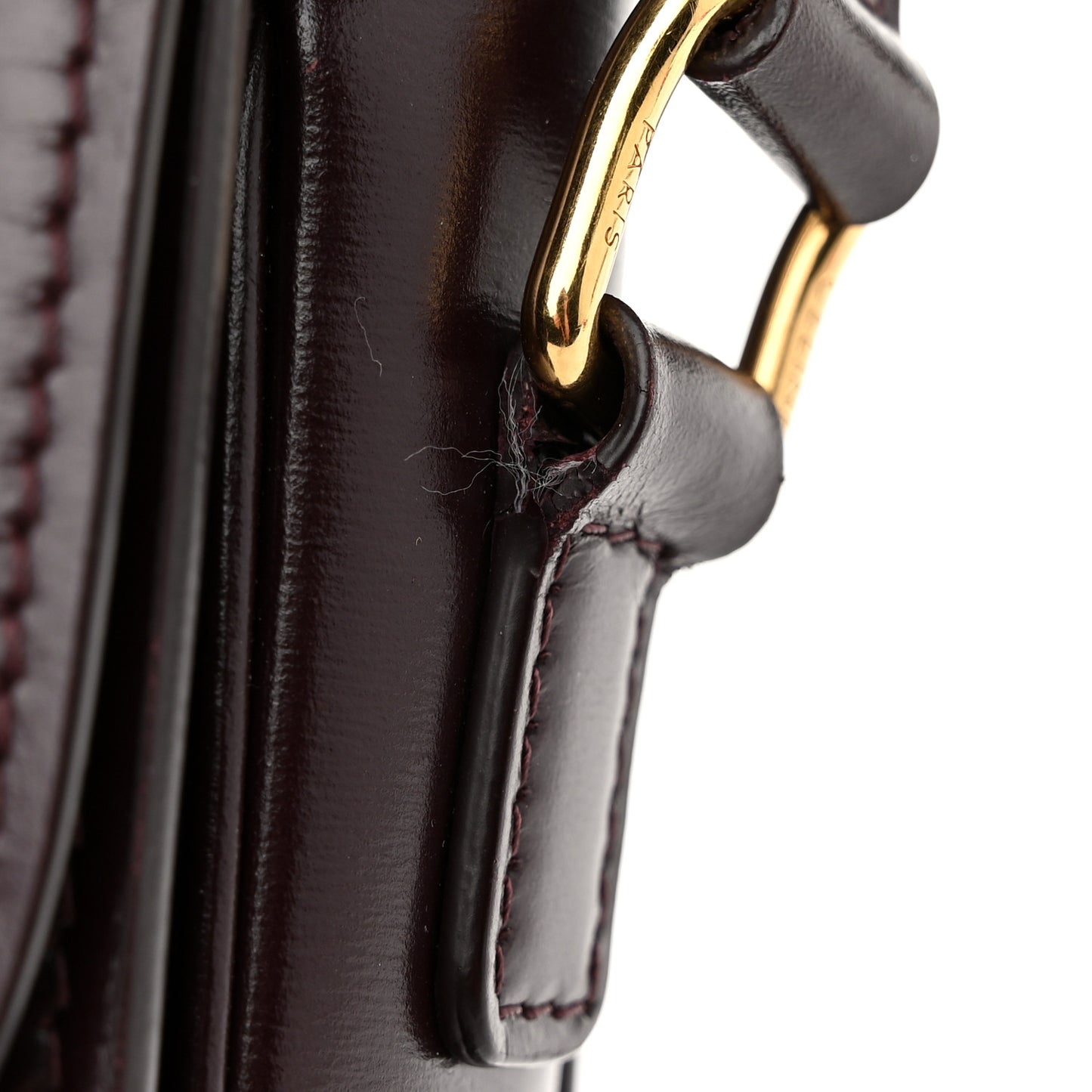 Shiny Calfskin Medium Triomphe Burgundy