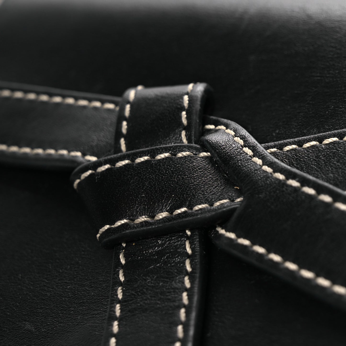 Calfskin Mini Gate Belt Bag Black