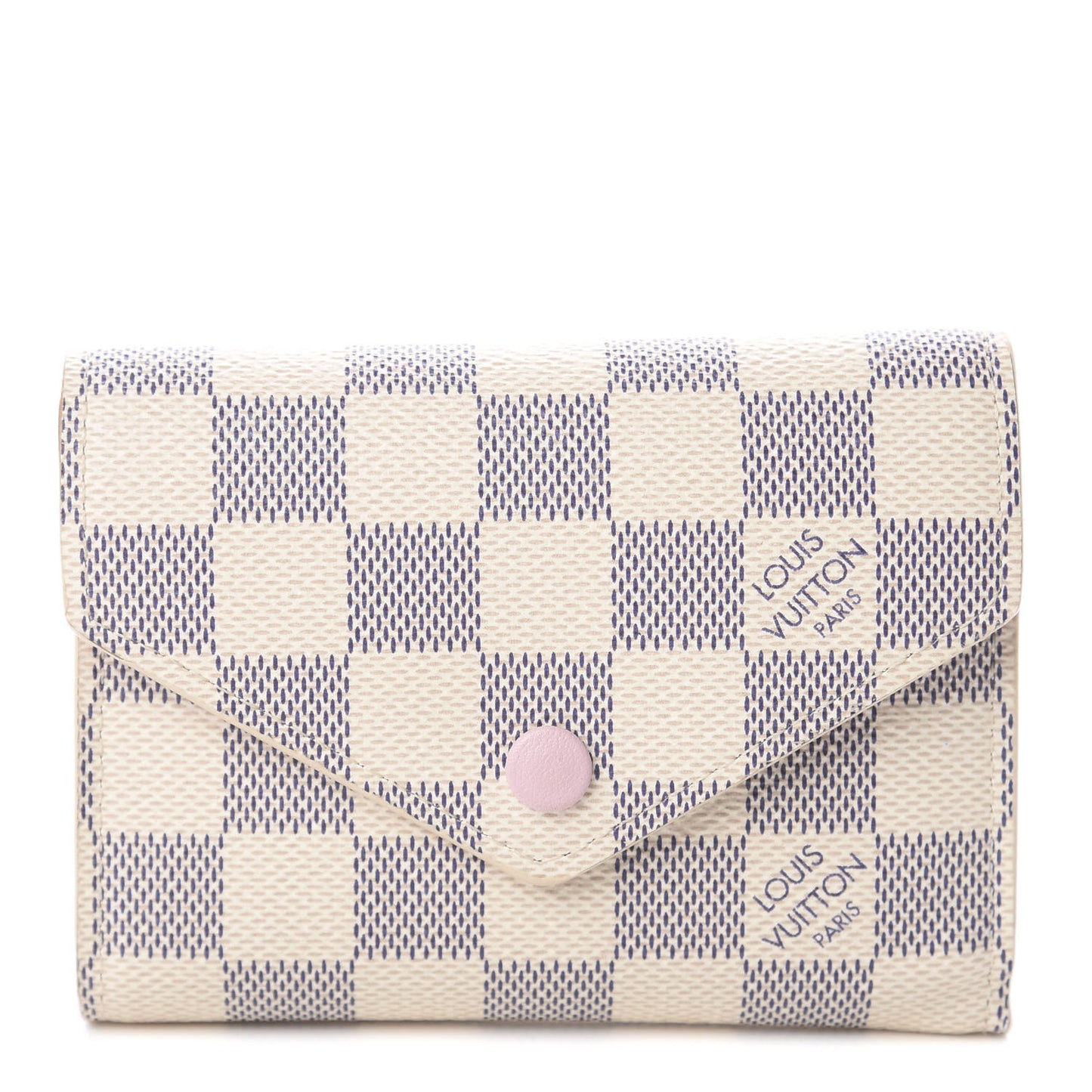 Damier Azur Victorine Wallet Rose Ballerine