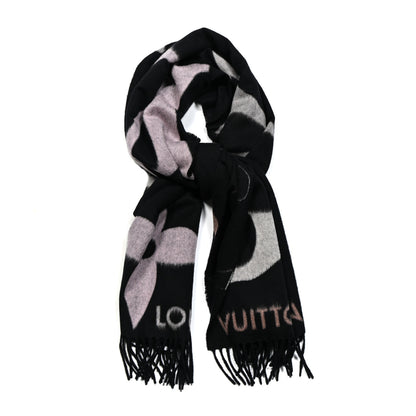 Louis Vuitton Cashmere Wool Oversized Monogram The Ultimate Scarf Black 1 of 3