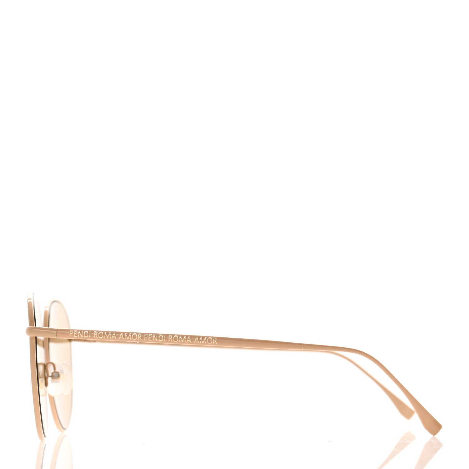Fendi Metal Aviator Sunglasses FF 0379/G/S Gold 3 of 9