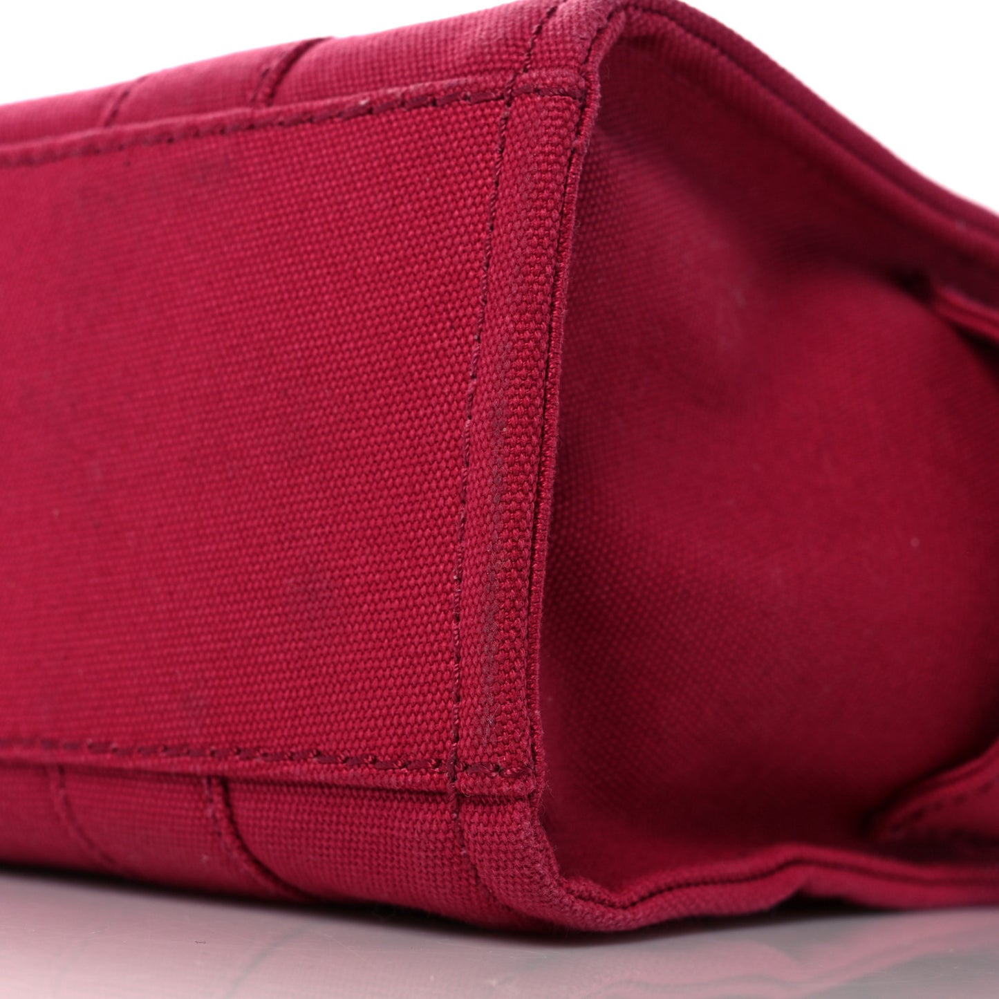 Cotton Canvas Mini The Traveler Tote Bag Raspberry